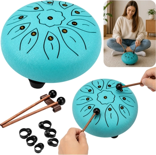 Stalen tongdrum met 11 tonen voor meditatie, yoga en muziektherapie