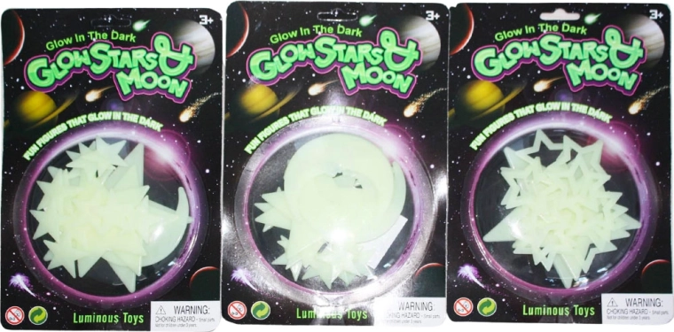 Lichtgevende decoratie maan en sterren voor de kinderkamer