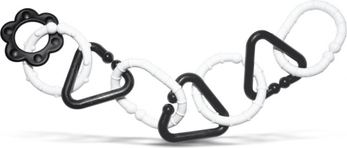 Zwart-witte plastic ketting voor baby’s – 8 vormen