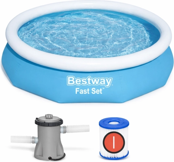 Opblaasbaar zwembad Bestway Fast Set met filterpomp 305 × 66 cm