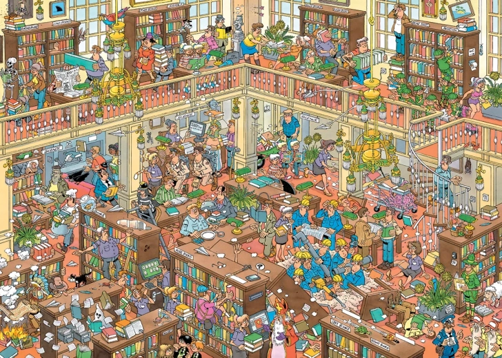 Jumbo puzzel Jan van Haasteren Bibliotheek XL 500 stukjes