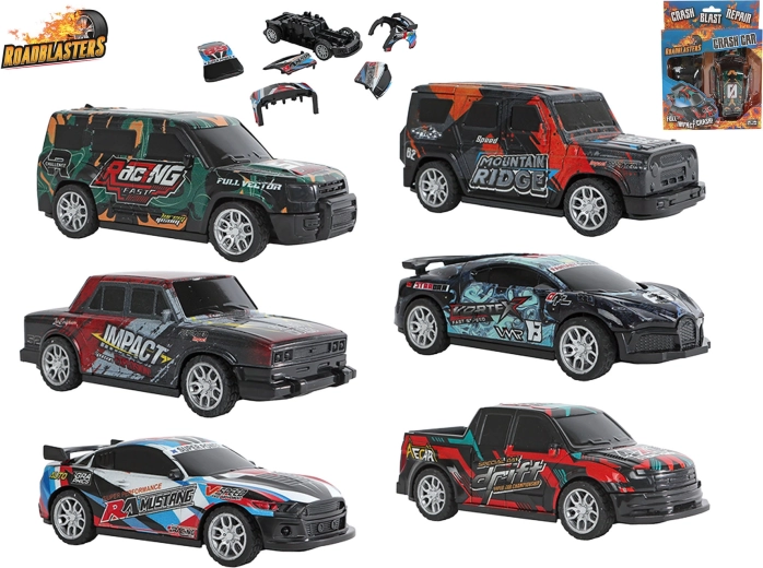 Stoere crashauto Roadblasters met terugtrekfunctie 13 cm