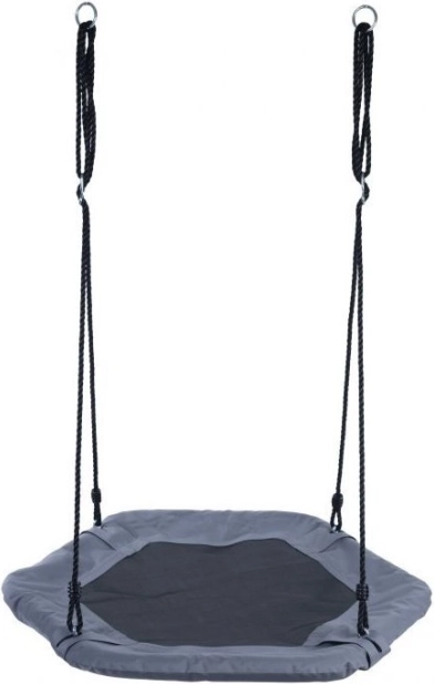 ECOTOYS zeshoekige schommel ooievaarsnest grijs