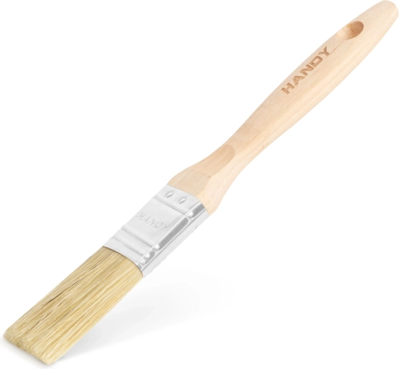 Platte verfkwast met houten handvat 25 mm