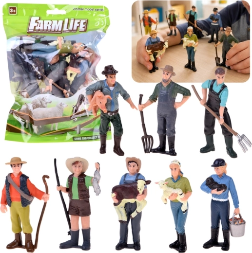 Boerderijfiguren – set van 8 boeren Hop Hop Hop!