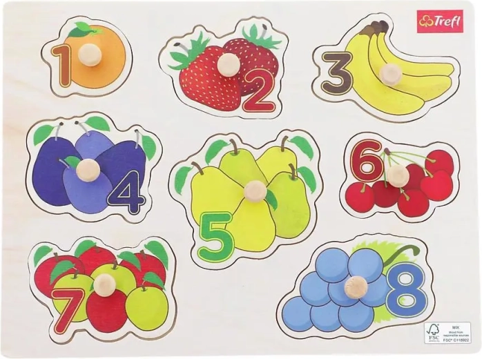 Houten puzzel FRUIT – 8 stukjes
