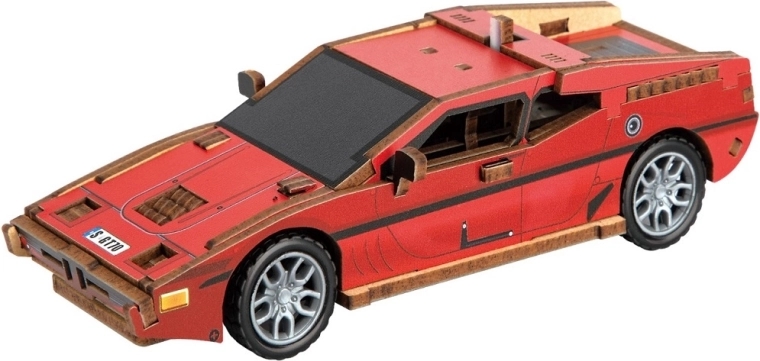 2Kids Toys 3D houten bouwpakket sportauto rood