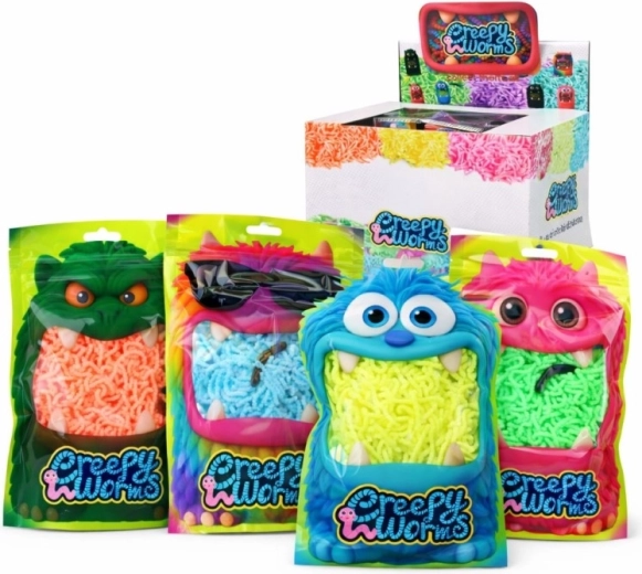 Lichtgevende wormen in zakje 18 × 13 cm