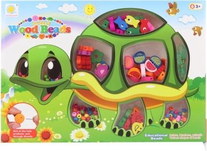 Houten kralen schildpad – rijgset