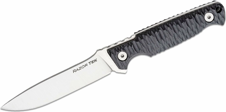 Cold Steel RAZOR TEK 4" universeel vaststaand mes, zwarte GFN-handgreep, Secure-Ex schede