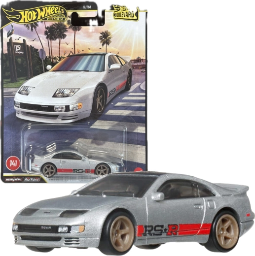 Hot Wheels Premium Boulevard Nissan 300ZX Twin Turbo 1:64, metalen model 7 cm