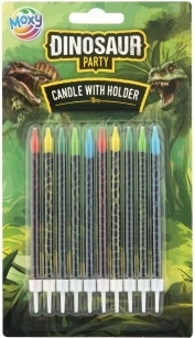 Taartkaarsjes met dinosaurussen, 10 stuks