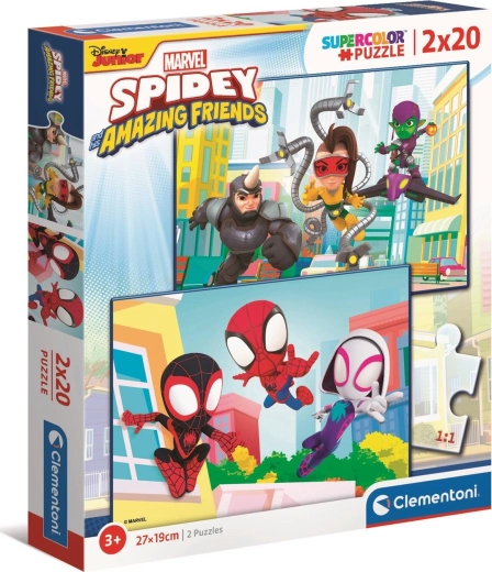 Puzzel 2x20 stukjes MARVEL Spidey en zijn geweldige vrienden