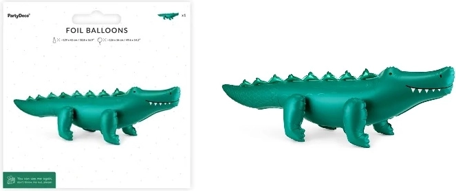 Staande folieballon krokodil 126 × 36 cm