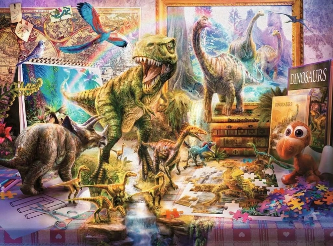 Puzzel RAVENSBURGER Dinosaurussen komen tot leven XXL 100 stukken