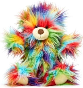 Kleurrijke pluchen teddybeer 23 cm