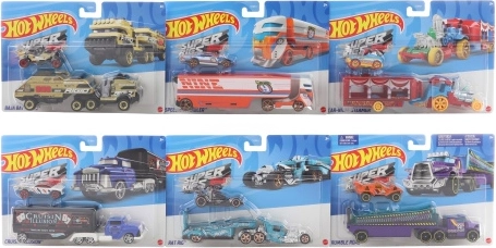 Transportvrachtwagen HOT WHEELS met autootje 1:64