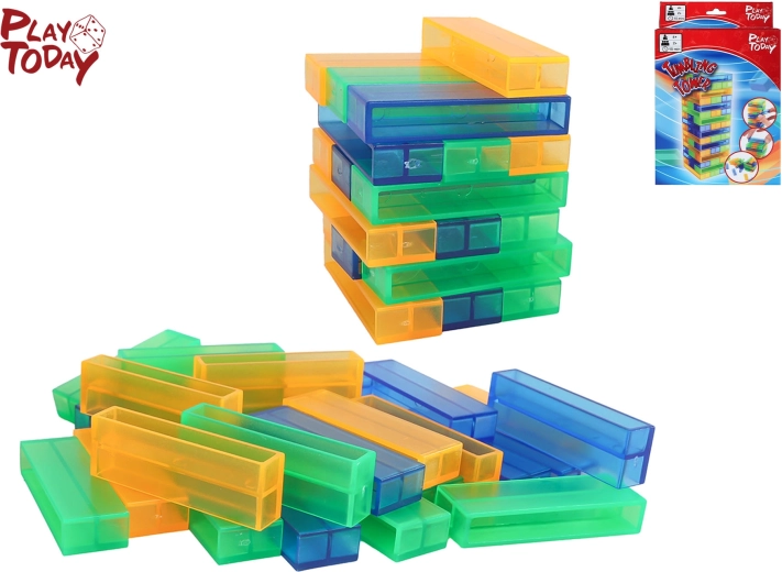 Play Today stapeltoren – familie-evenwichtsspel van transparante blokken