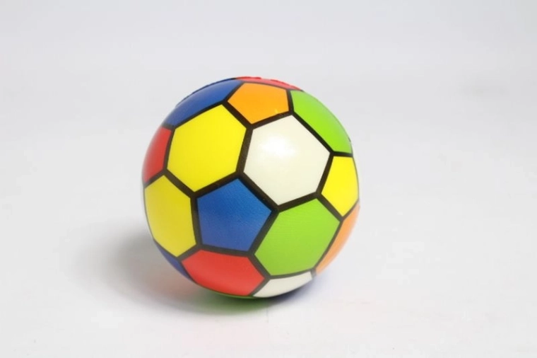 Zachte kleurrijke bal 10 cm (6 stuks)