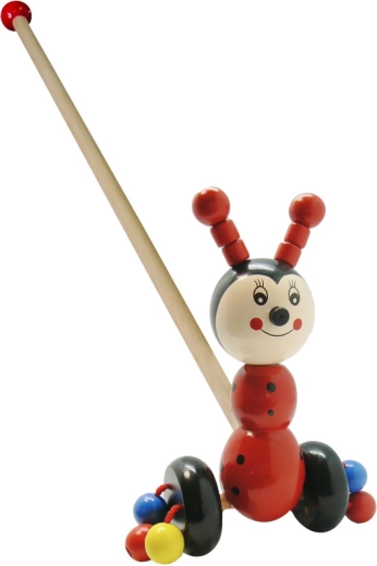 Houten lieveheersbeestje op stok