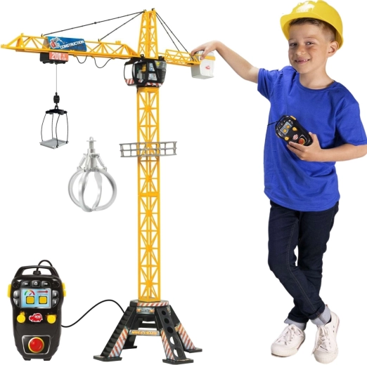 Outlet Dickie Toys Mega Crane op afstand bediende kraan met geluid 120 cm – defect