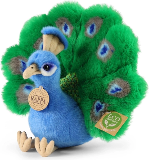 Pluchen pauw Rappa eco-friendly 22 cm - 1 stuk