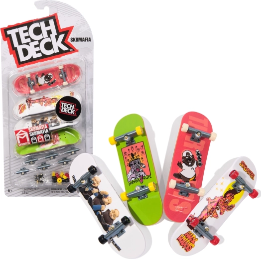 Tech Deck fingerboard set van 4 mini vinger-skateboards SK8MAFIA