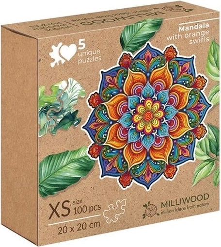 Milliwood Peace & Harmony Mandala van vreugde – puzzel 100 stukjes met onregelmatige rand