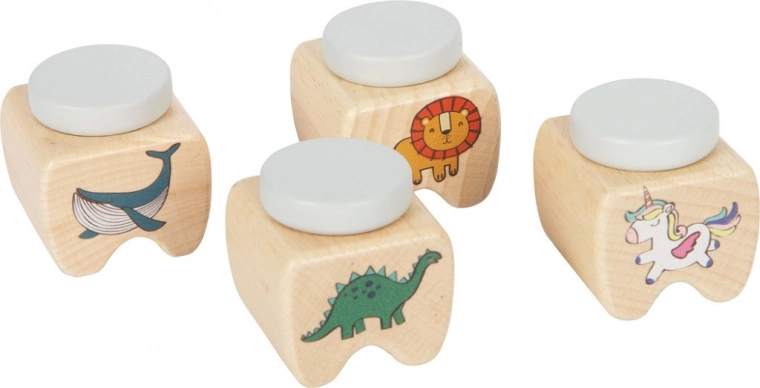 Houten doosjes voor melktandjes small foot – set van 4 stuks