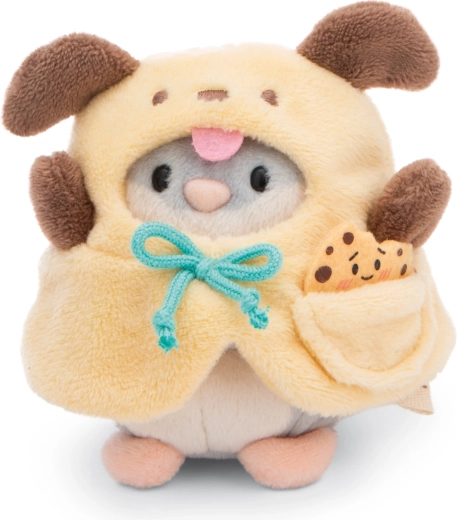 NICI MyMochi pluche hamster Shai in hondenkostuum met koekje, geschenkset 8 cm