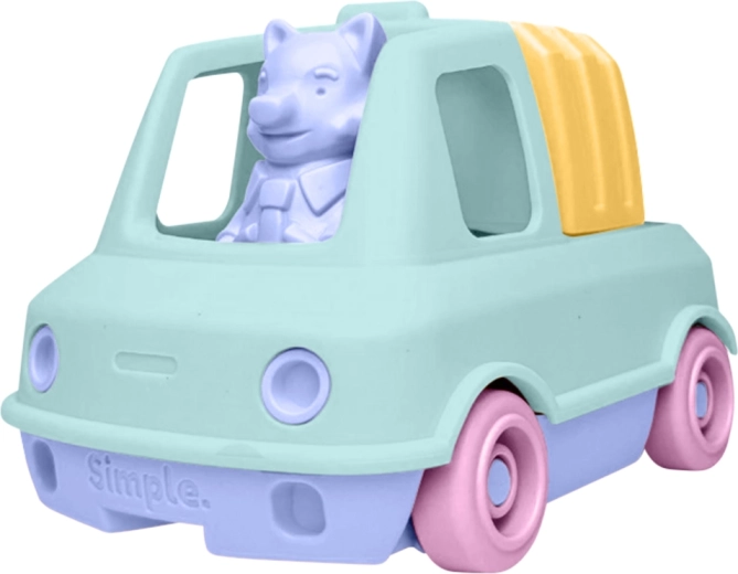 Mintkleurige vuilniswagen voor zand en water Simple.
