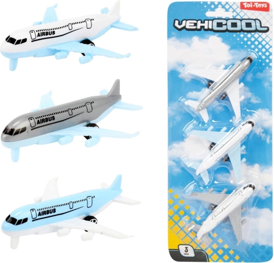Set Airbus-passagiersvliegtuigen - 3 stuks