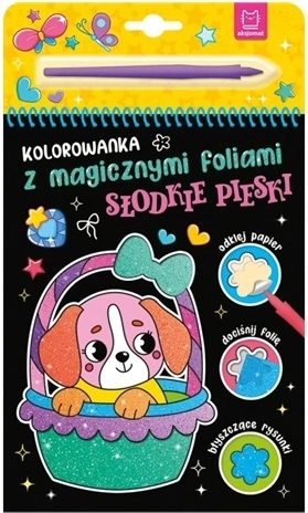 Kleurboek met magische folies – Zoete hondjes