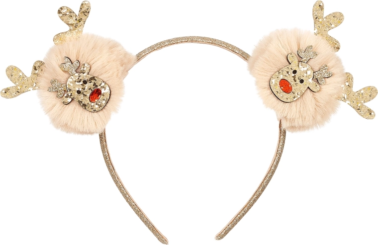 Souza haarband met kerstelijke rendiertjes