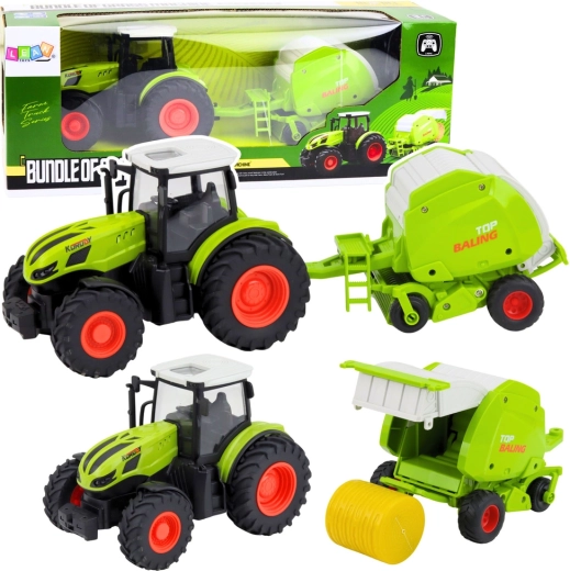 RC tractor met balenpers 1:24