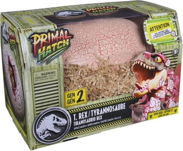 Primal Hatch interactieve T-Rex die uit een ei komt, grijs