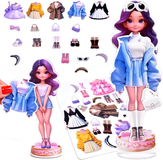 Magnetische aankleedset Modepop - 1 stuk