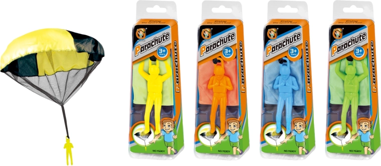 Gooi-figuurtje met parachute 51 cm – verschillende kleuren