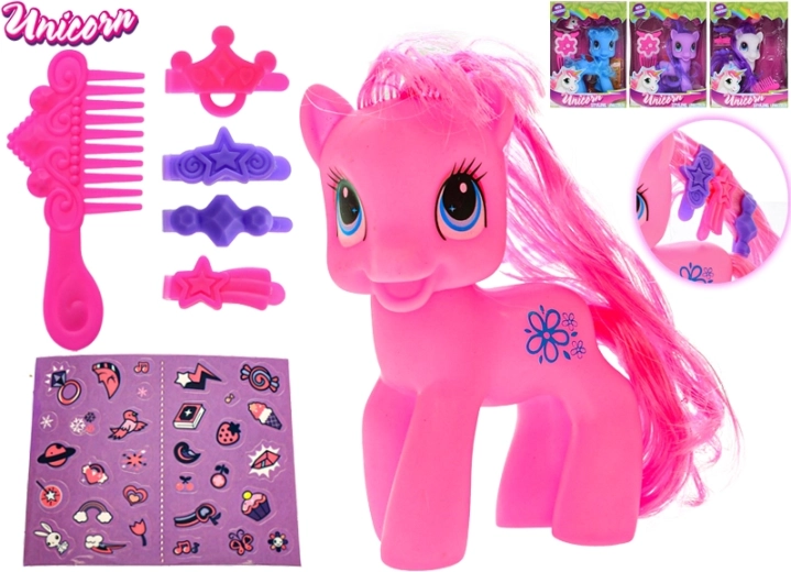Magisch eenhoornfiguurtje 11,5 cm met accessoires