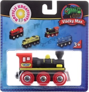 Maxim houten stoomlocomotief