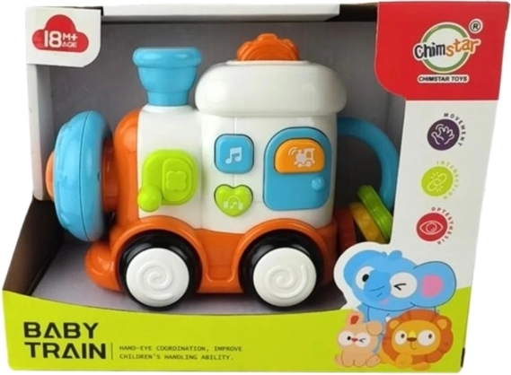 Kinderlocomotief met geluid in doosje