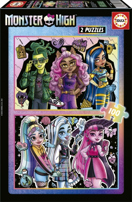 Educa puzzel Monster High 2×100 stukjes
