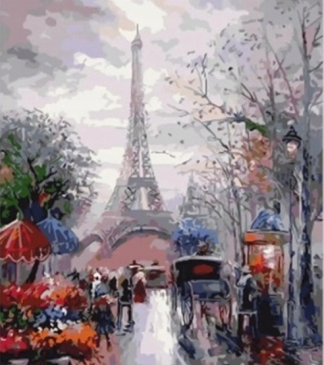 Norimpex Schilderen op nummer Eiffeltoren 40 × 50 cm