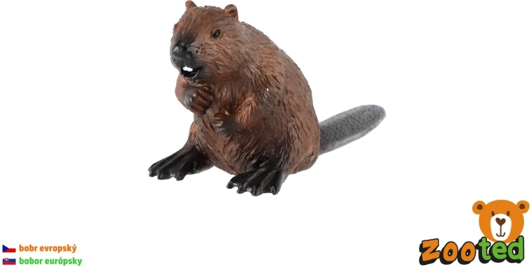 Europese bever plastic figuur 9 cm - 1 stuk