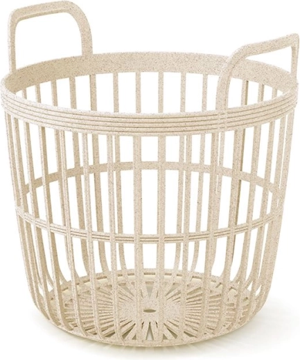 Mand met handgrepen Zoe Basket Eco Wood 36,4 cm – crème