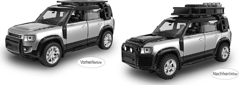 Metalen model Land Rover Defender 110 1:43 zilver