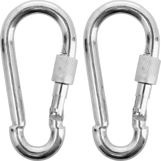 Stalen karabiner met schroefvergrendeling NILS Camp