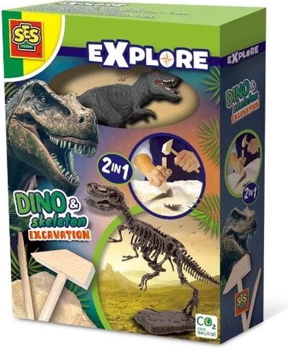 SES Creative Explore 2-in-1 opgraafset dinosaurusfossiel T-Rex