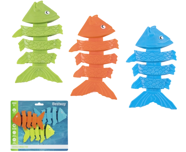 Duikspeelgoed Bestway Squiggle Wiggle visjes - 3 stuks