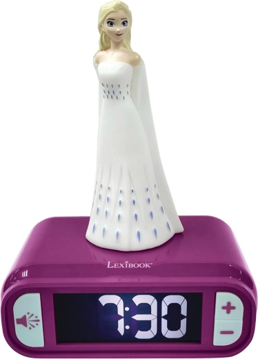 Wekker met 3D-nachtlampje Frozen Elsa